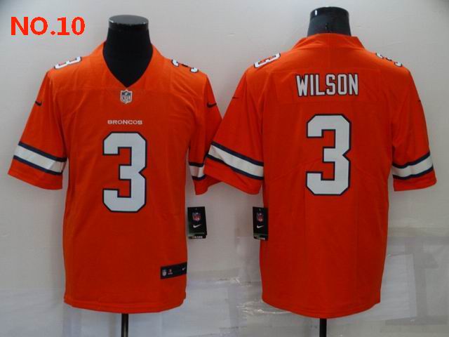 Men's Denver Broncos 3 3 Russell Wilson Jersey NO.10 ;